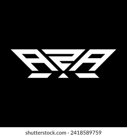 Diseño vectorial del logotipo de la carta AZA, logotipo sencillo y moderno de AZA. Diseño de alfabetos lujosos de AZA  