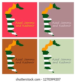 Azad Kashmir (Province of Pakistan, Islamic Republic of Pakistan, Administrative units and Districts of Pakistan) map vector illustration, Azad Jammu and Kashmir (AJK) map