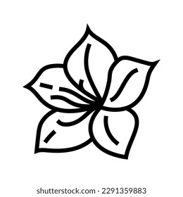 azalea blossom spring line icon vector. azalea blossom spring sign. isolated contour symbol black illustration