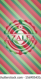 Azalea christmas emblem background. Vector Illustration. Detailed.
