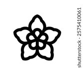 Azalea. Editable stroke vector icon.