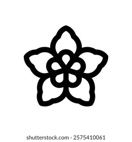 Azalea. Editable stroke vector icon.