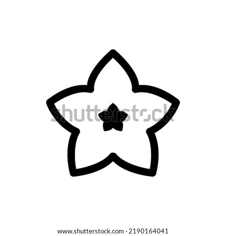 The Azalea Flower Icon Outline Vector Or Azalea Flower Logo Vector Illustration. Suitable for icons on apps about flowers, Especially azalea flower icons or azalea flower logos.