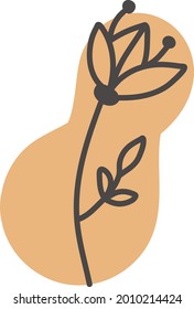 Flor azalea, ilustración, vector sobre fondo blanco.