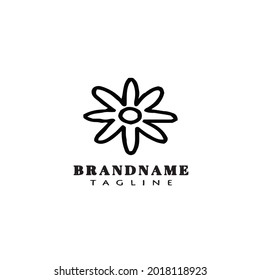 azalea flower logo icon cartoon template modern vector
