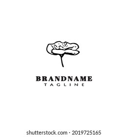 azalea flower logo icon cartoon template modern vector nature