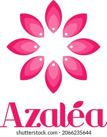 Azalea Flowers Logo Vector Stock