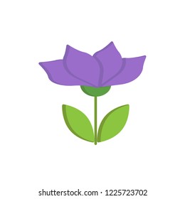 Azalea Icon Vector. Flower Flat Icon