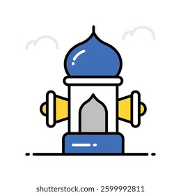 Azan vector filled outline icon. EPS 10 file
