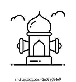 Azan vector outline icon. EPS 10 file