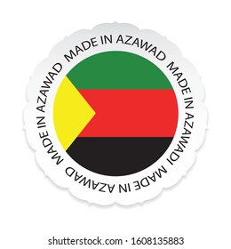 Azawad Flag .Made in Azawad a white background.Vector 