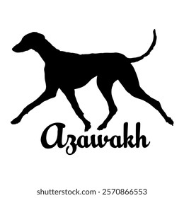 Azawakh. dog silhouette, dog breeds, logo, vector, silhouette,  animal, illustration, icon, sign, design, black, symbol, pet, love
