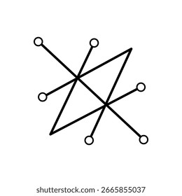 Símbolo de azazel, sigilo, diseño de Vector simple