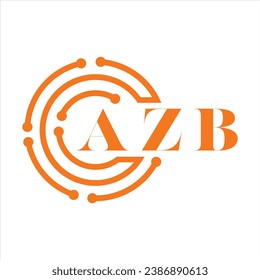 AZB letter design. AZB letter technology logo design on white background. AZB Monogram logo design for entrepreneur and business.
