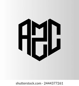 AZC letter logo abstract design. AZC unique design. AZC.
