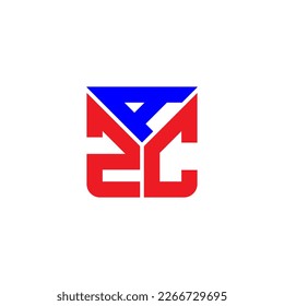 Logo de la carta AZC diseño creativo con gráfico vectorial, AZC simple y moderno logo.
