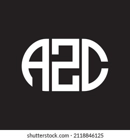 AZC letter logo design on black background. AZC 
creative initials letter logo concept. AZC letter design.
