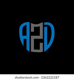 AZD Brief Logo kreatives Design. AZD einzigartiges Design.

