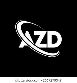 AZD logo. AZD letter logo design. Initials AZD logo linked with circle and uppercase monogram logo. AZD typography for technology, business and real estate brand.