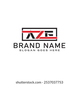 AZE letter logo design. AZE business and real estate monogram logo vector template.