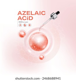 Azelaic Acid  concept design for Skin Care Cosmetic poster, banner design