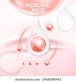 Azelaic Acid  concept design for Skin Care Cosmetic poster, banner design