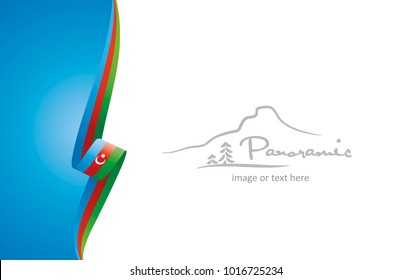 Azerbaijan abstract flag brochure cover poster background vector