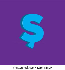 Azerbaijan alphabet 3D Vector