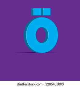 Azerbaijan alphabet 3D Vector