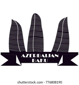 Azerbaijan Baku flat icon