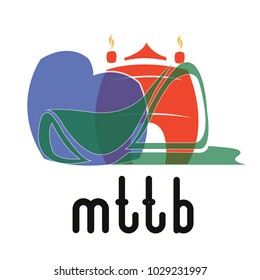 Azerbaijan. Baku vector logo