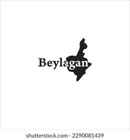 Azerbaijan Beylagan map and black lettering design on white background