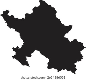 Estilo negro del Vector de la silueta del mapa de Azerbaiyán con el fondo blanco