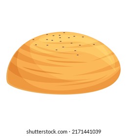 Azerbaijan bread icon cartoon vector. Food dish. Meal rice