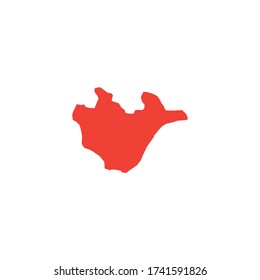 Azerbaijan city Jabrayil. Map vector illustration