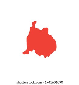 Kurdamir, ciudad de Azerbaiyán. Ilustración vectorial de mapa