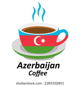 Azerbaijan coffee cup logo illustration design. Drink Business concept icon