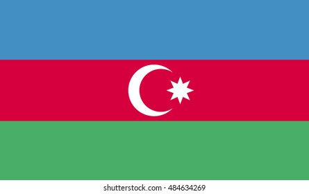 Azerbaijan country flag - vector