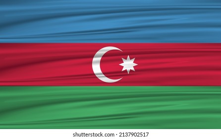 Azerbaijan country waving flag vector illustration. Government and patriotic design background.
