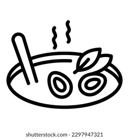 Azerbaijan cuisine icon outline vector. Arabian food. Dish meal