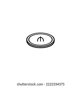 Azerbaijan Currency Symbol, Azerbaijani Manat Icon, AZN Sign. Vector Illustration
