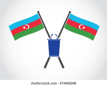 Azerbaijan Emblem Podium Speech