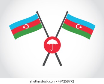 Azerbaijan Emblem Umbrella