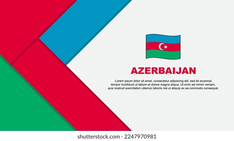 Plantilla de diseño de fondo de resumen de bandera de Azerbaiyán. Ilustración del vector de caricaturas del Día de la Independencia de Azerbaiyán. Ilustración de Azerbaiyán