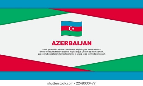 Azerbaijan Flag Abstract Background Design Template. Azerbaijan Independence Day Banner Cartoon Vector Illustration. Azerbaijan Vector