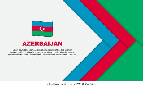 Azerbaijan Flag Abstract Background Design Template. Azerbaijan Independence Day Banner Cartoon Vector Illustration. Azerbaijan Cartoon