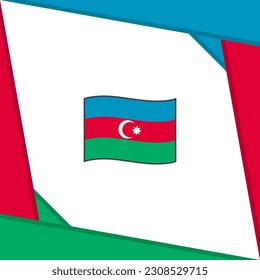 Azerbaijan Flag Abstract Background Design Template. Azerbaijan Independence Day Banner Social Media Post. Azerbaijan Independence Day
