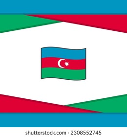 Azerbaijan Flag Abstract Background Design Template. Azerbaijan Independence Day Banner Social Media Post. Azerbaijan Vector