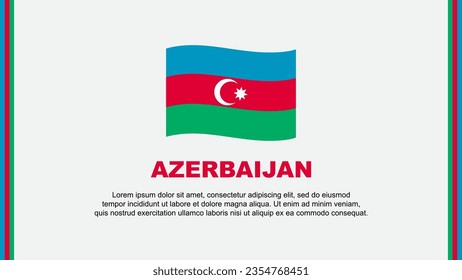 Aserbaidschan Flag Abstrakte Hintergrunddesign-Vorlage. Aserbaidschan Independence Day Banner Social Media Vektorgrafik. Aserbaidschan-Cartoon