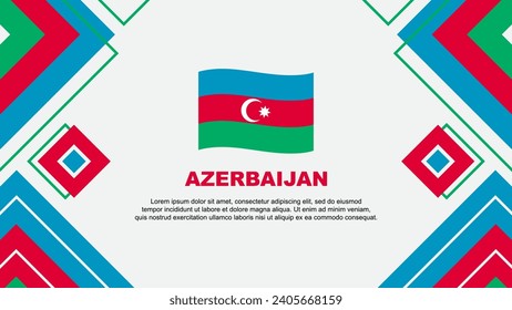 Azerbaijan Flag Abstract Background Design Template. Azerbaijan Independence Day Banner Wallpaper Vector Illustration. Azerbaijan Background